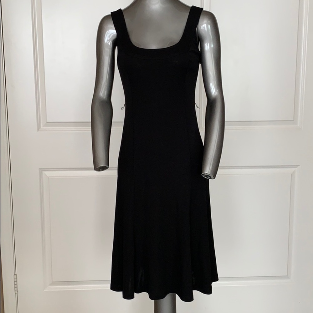 Ralph Lauren Petite Black Tank Fit & Flare Dress